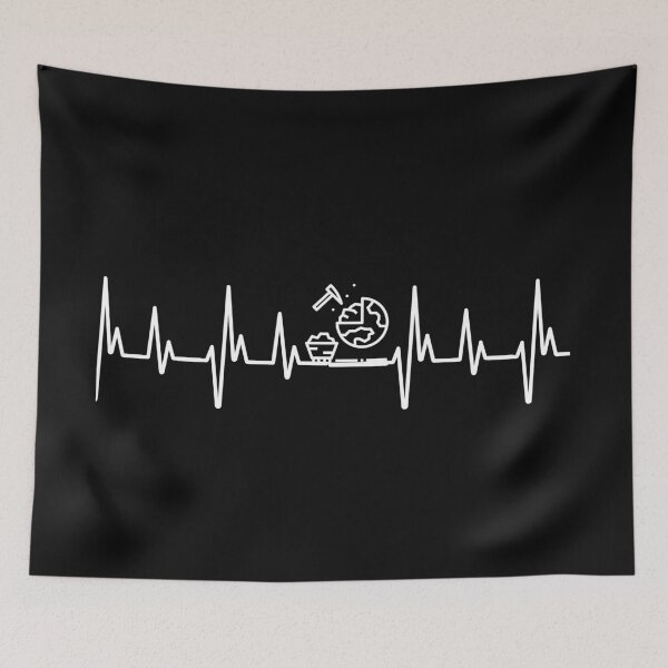 Item preview, I love Geology, I love mining geologist and mine worker minimalist  heartbeat designed and sold by TheGeoShop.