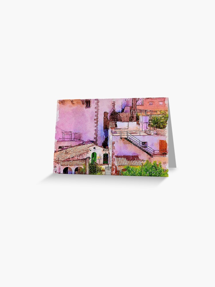 Castellfollit de la Roca Spain Greeting Card