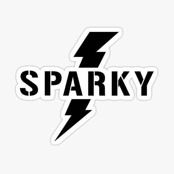 Sparky Electrician lightening bolt Sticker