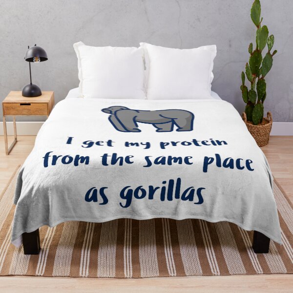 Artikelvorschau, Ich bekomme mein Protein vom selben Ort wie Gorillas Healthy Vegan Foods entworfen und verkauft von Sweevy Swag.