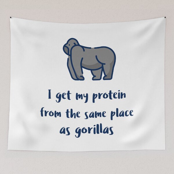 Item preview, I Get My Protein From The Same Place As Gorillas Healthy Vegan Foods designed and sold by Sweevy Swag.