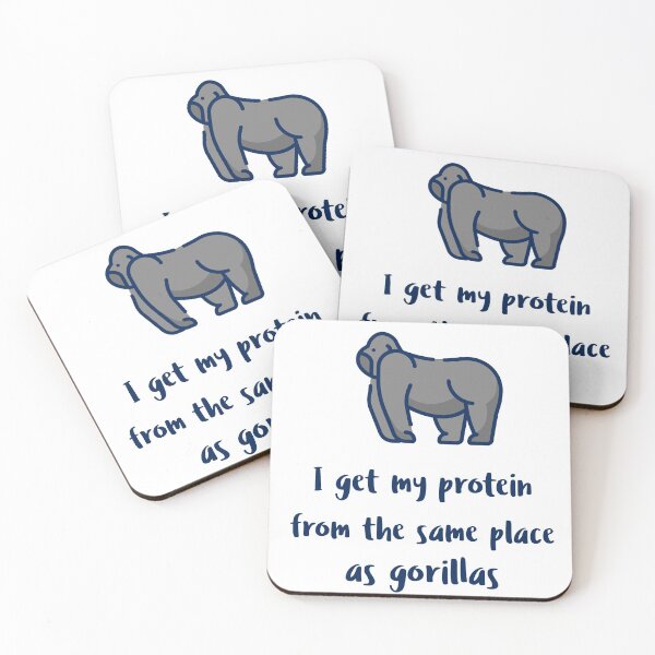 Item preview, I Get My Protein From The Same Place As Gorillas Healthy Vegan Foods designed and sold by Sweevy Swag.