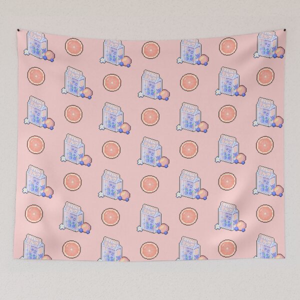 Item preview, Blueberry Citrus Milk Carton Pixel Art designed and sold by homotropic.
