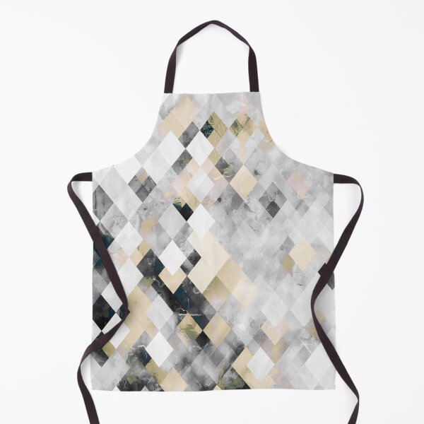 Item preview, geometric square pixel pattern abstract art in brown black designed and sold by Mrvell.