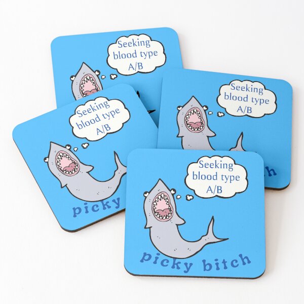 Item preview, Funny Shark Picky About Blood Types designed and sold by StormyMuse.