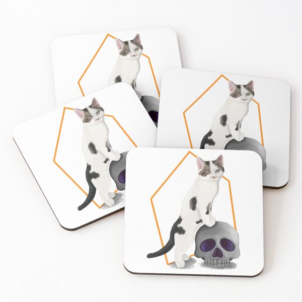 Item preview, Cat and skull designed and sold by Colonels  Basement.
