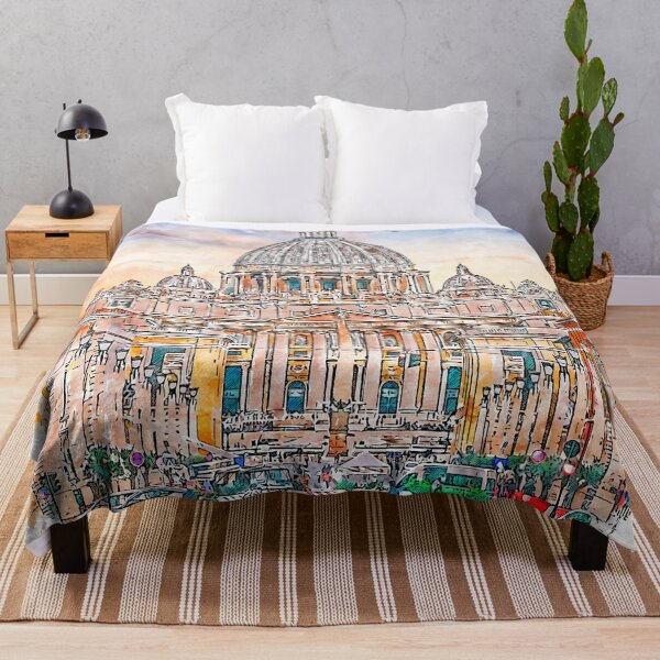 Item preview, St. Peter's Basilica Rome Italy Watercolor designed and sold by VerboShop.