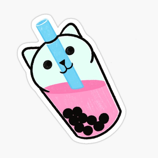 Chat boba Sticker