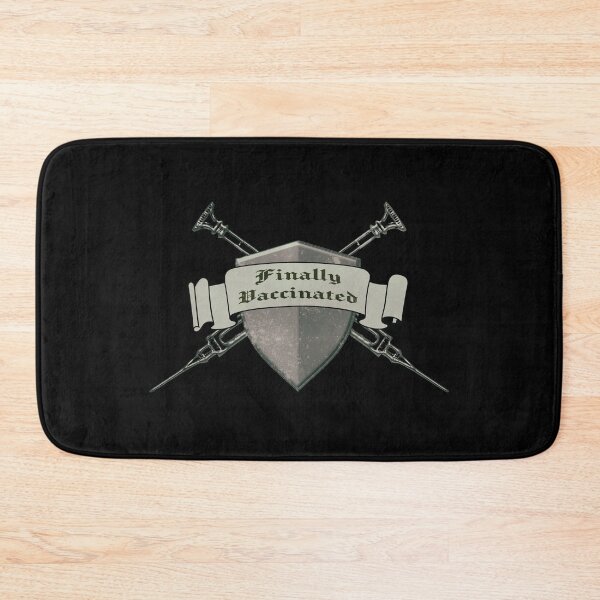 Item preview, Finally Vaccinated (Shield and Syringes)) designed and sold by superdumb70.