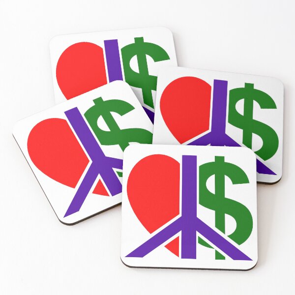 Item preview, Love Peace and Cash; designed and sold by StickerApe.