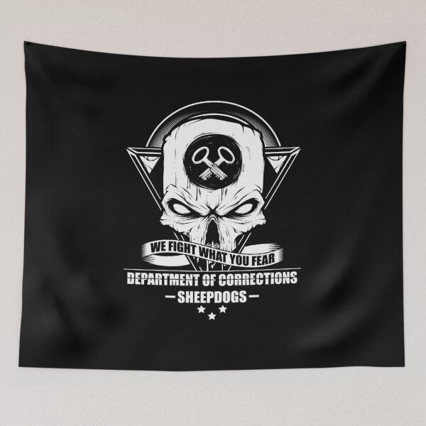 Aperçu de l'œuvre Agent correctionnel Apparel Skull Sheepdogs Prison Guard créée et vendue par swiftyspade.