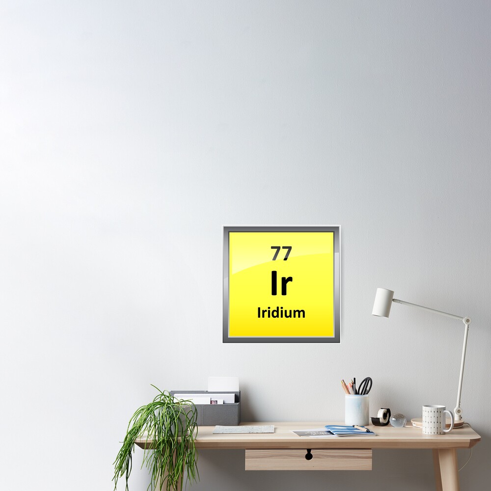 Iridium Periodic Table Element Symbol Poster For Sale By Sciencenotes Redbubble 6020