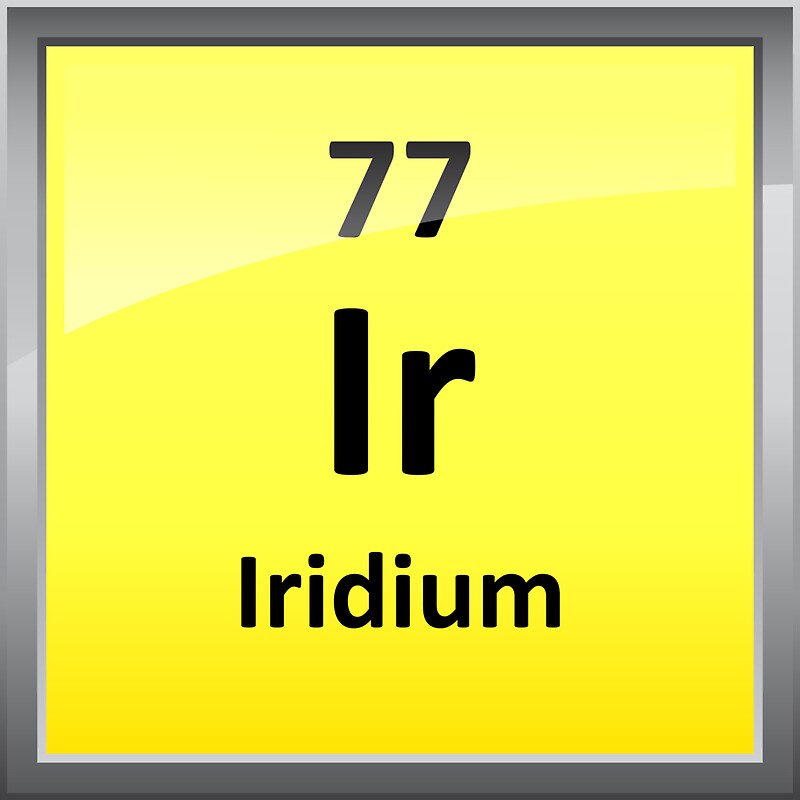 does iridium metallic look purple