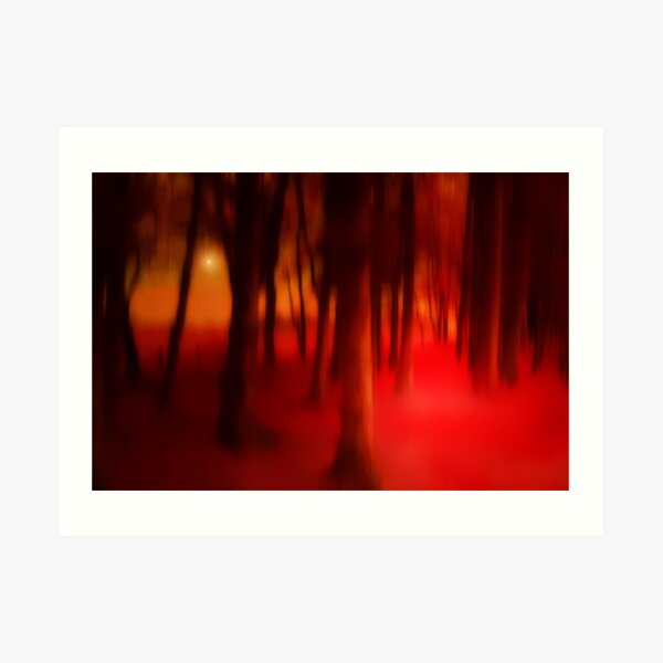 THE RED FOREST Art Print