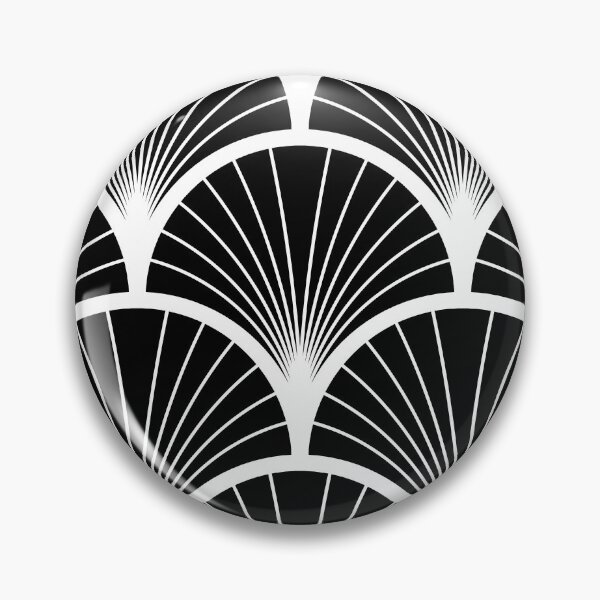 Item preview, Minimalista Art Deco Fan Retro Patrón Blanco y negro designed and sold by artsandsoul.