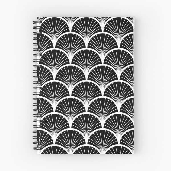 Item preview, Minimalistic Art Deco Fan Retro Pattern Black And White designed and sold by artsandsoul.