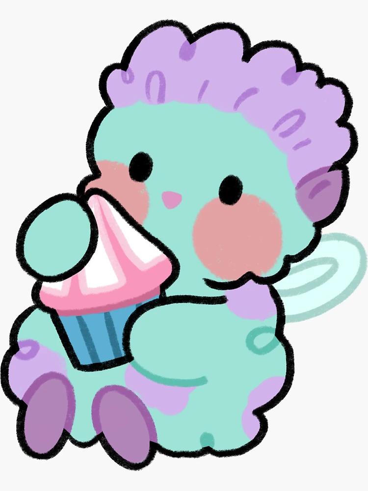 Bibble Eating a Cupcake  Sticker for Sale by SugarMagnoliaXO