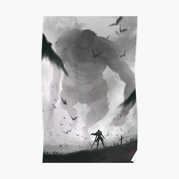 Levi vs Beast Titan Artwork - Attack on Titan Poster