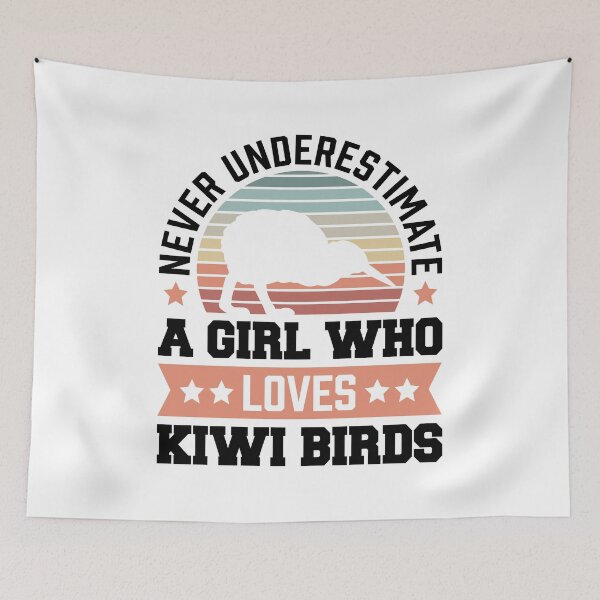 Item preview, Kiwi bird never underestimate snipe bouquet saying designed and sold by madgrfx.