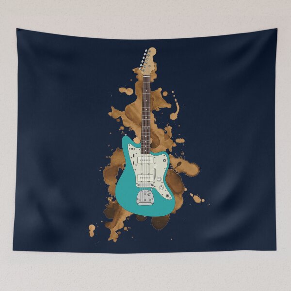 Item preview, Offset Style Electric Guitar Teal Color designed and sold by nightsworthy.