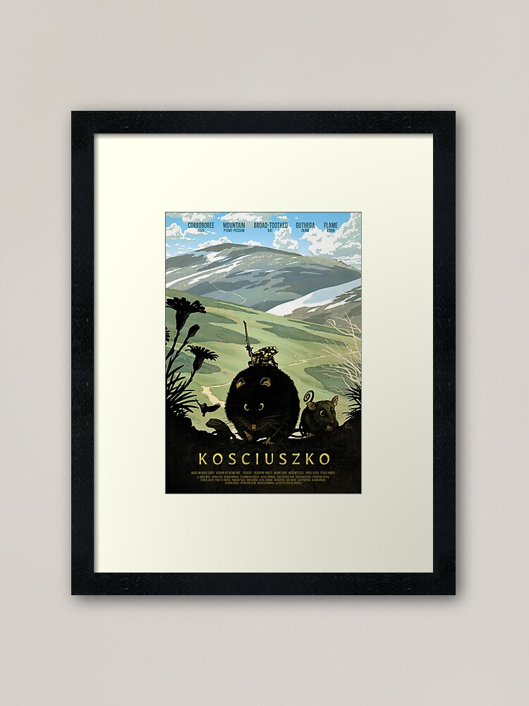 Alternate view of The summit track - Kosciuszko poster series, #1 Framed Art Print