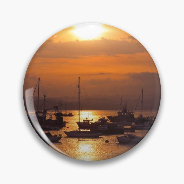Item preview, Sunset over Brixham outer harbor designed and sold by Ann Biddlecombe.