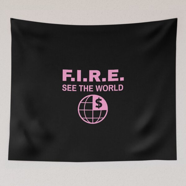 Item preview, Fire Movement See The World- pink text on black designed and sold by katiekendall.