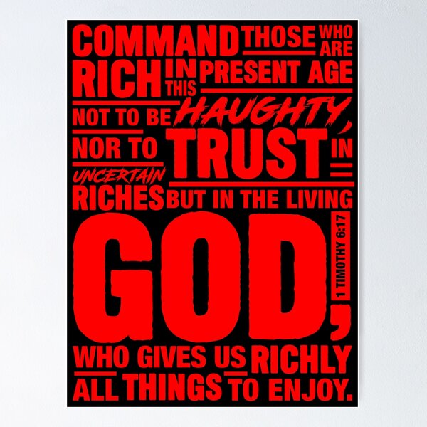 Item preview, 1 Timothy 6:17 designed and sold by plushism.