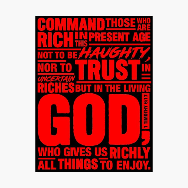 Item preview, 1 Timothy 6:17 designed and sold by plushism.