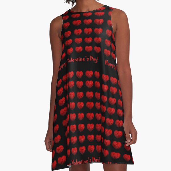Knitting hearts A-Line Dress