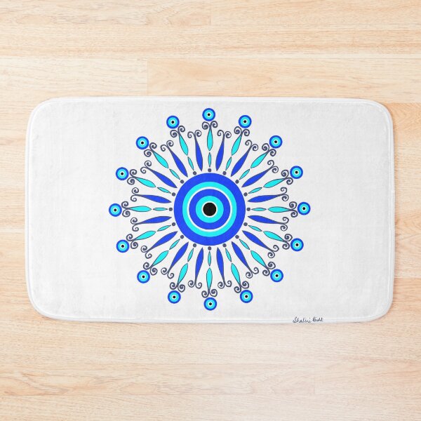 Aperçu de l'œuvre Mandala Evil Eye - Bleu Bohème créée et vendue par Shalini Bisht.