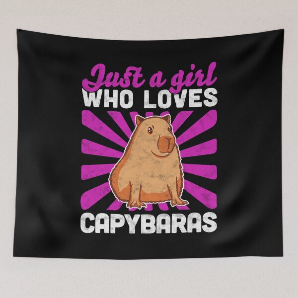 Item preview, Girl who loves Capybara capybara saying designed and sold by madgrfx.