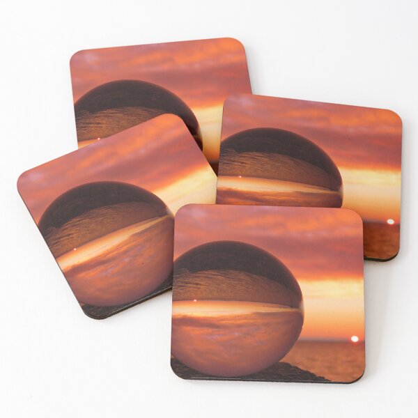 Item preview, Orange sky at night through sphere designed and sold by Ann Biddlecombe.