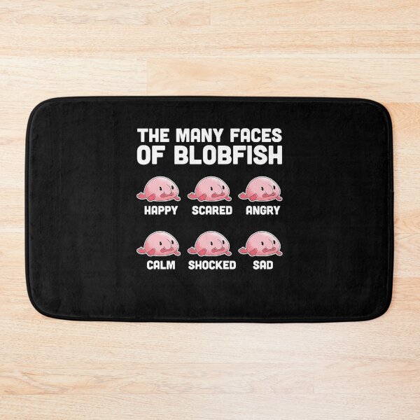 Item preview, Blobfish many faces ugly fish humor gift designed and sold by madgrfx.
