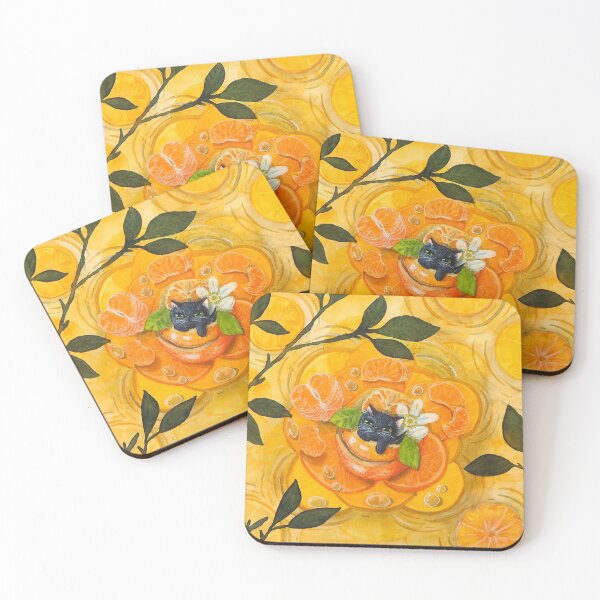 Item preview, Summer Vibes! Cat floating in orange juice designed and sold by Chayanissart.