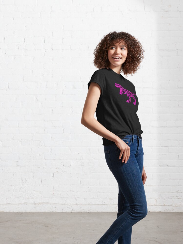 Discover T Rex - Pink line on black Classic T-Shirt