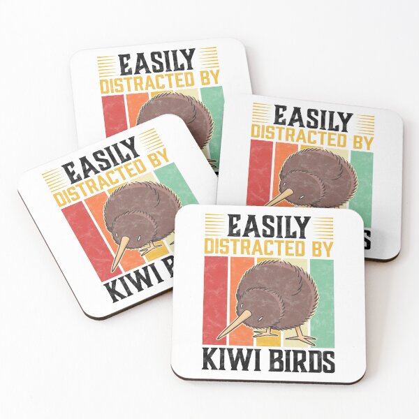 Item preview, Easily distracted by kiwi bird snipe bouquet saying designed and sold by madgrfx.