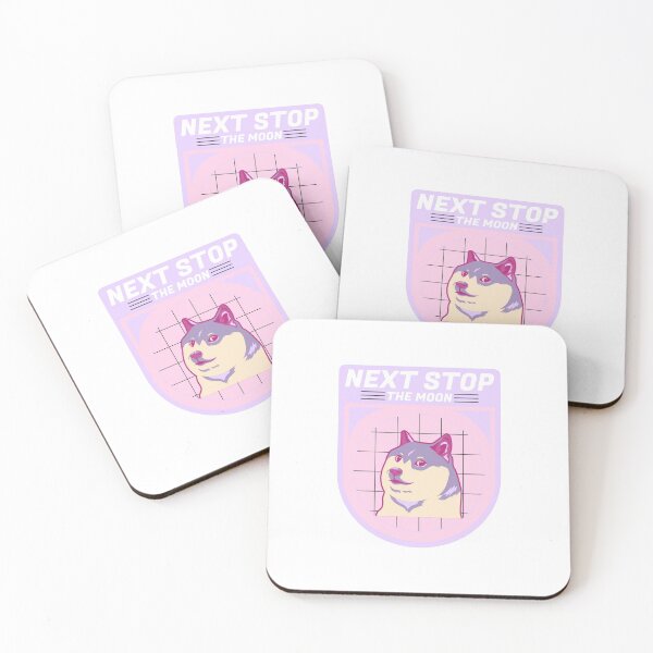 Item preview, Doge Next Stop The Moon Pastel Badge designed and sold by Studio-Jevans.