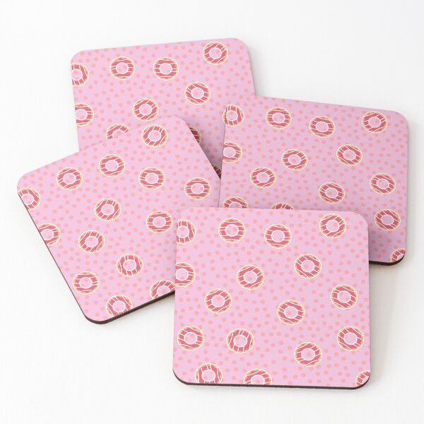 Item preview, Strawberry Donuts Food Pattern designed and sold by ElsieAbstract.