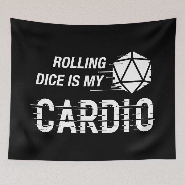 Item preview, Rolling Dice is My Cardio Funny Tabletop RPG designed and sold by pixeptional.