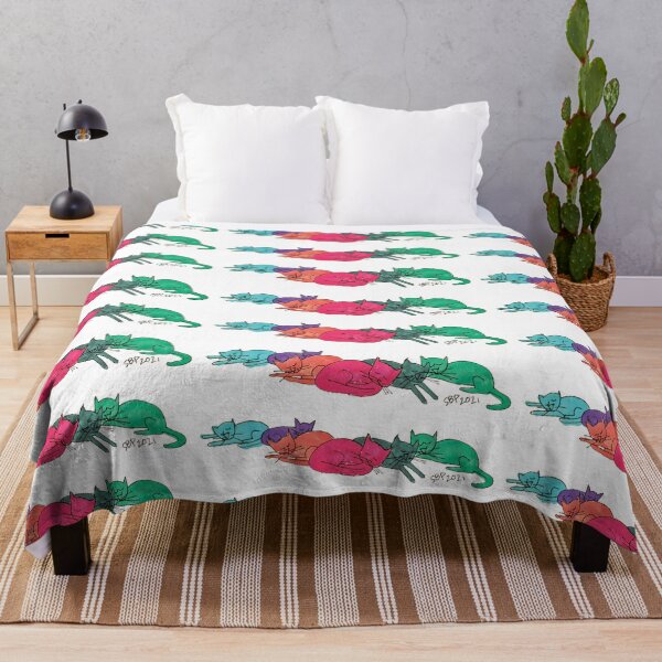 Item preview, colorful cats designed and sold by Seth Bond Perry.