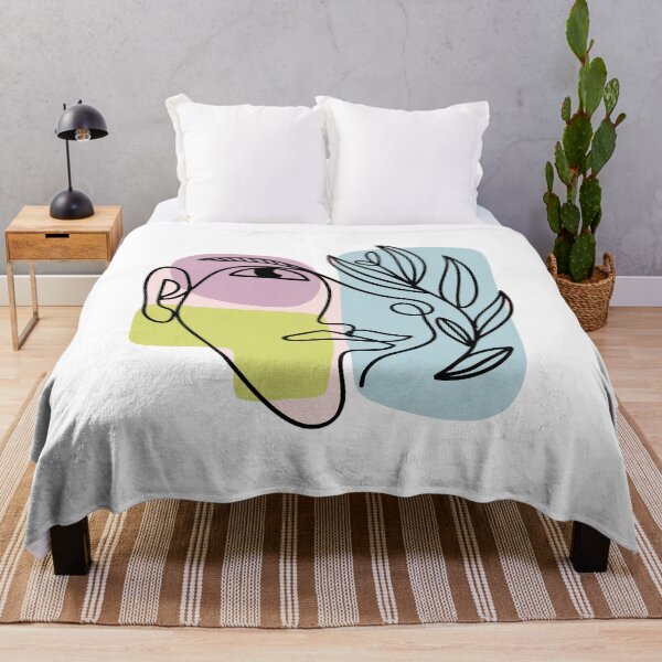 Item preview, Woman smile Face girl drawing abstract pink flower abstractface oneline onelinedrawing, designed and sold by Queengood.