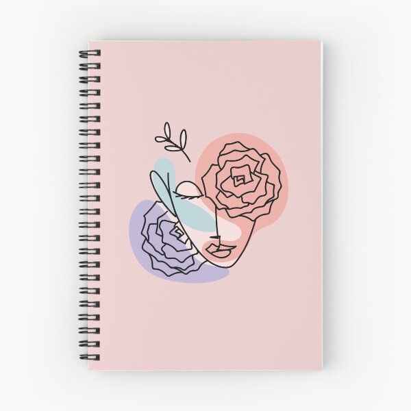 Item preview, Woman smile Face girl drawing abstract pink flower abstractface oneline onelinedrawing, designed and sold by Queengood.