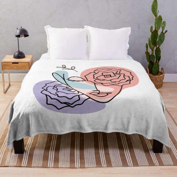 Item preview, Woman smile Face girl drawing abstract pink flower abstractface oneline onelinedrawing, designed and sold by Queengood.