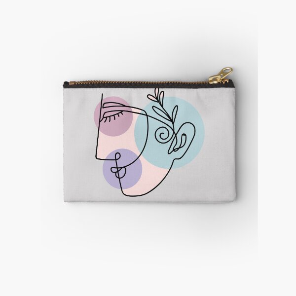 Item preview, a woman's profile Face girl drawing abstract pink flower abstractface oneline onelinedrawing, designed and sold by Queengood.