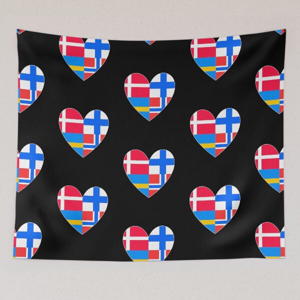 Item preview, Heart Scandinavia Norway Sweden Finland Denmark designed and sold by AndiHK.