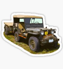 Willys World War Two Army Jeep Sticker