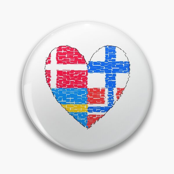 Item preview, Heart Scandinavia Art Design Norway Sweden Finland Denmark designed and sold by AndiHK.