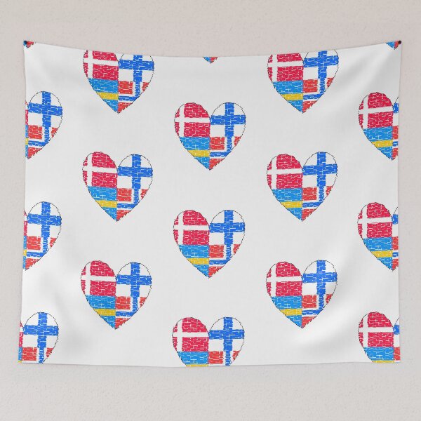 Item preview, Heart Scandinavia Art Design Norway Sweden Finland Denmark designed and sold by AndiHK.