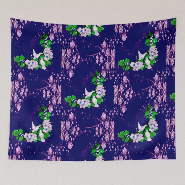 Item preview, Floral Flower With Pigeon designed and sold by Zareen Sayyed.